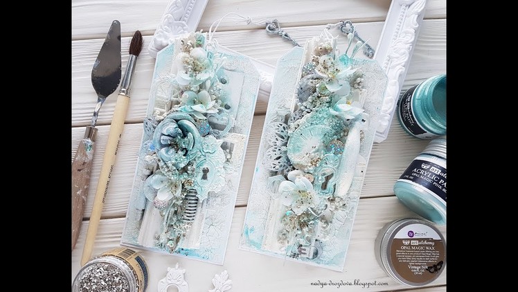 Step-by-step tutorial mixed-media tags