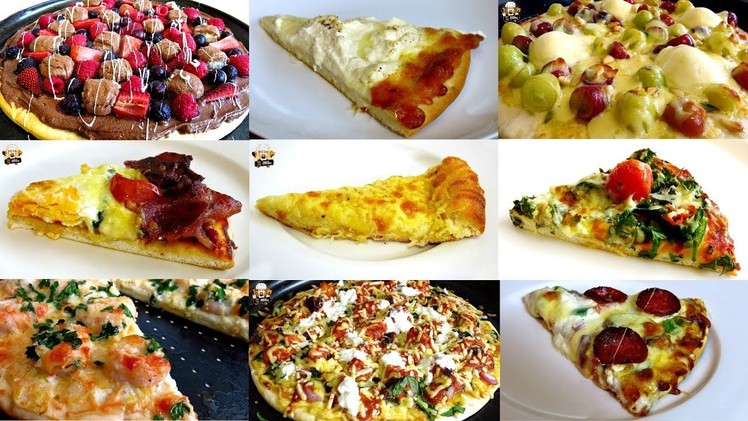 TOP 17 PIZZA RECIPES - BACON & EGGS PIZZA, MACARONI & CHEESE PIZZA, CHOCOLATE FRUIT PIZZA AND MORE