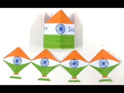 Tri Color Kite Chain and Crown | Happy Independence Day | I Love My India