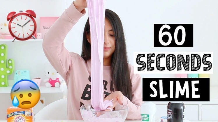 TRYING TO MAKE SLIME IN 60 SECONDS!