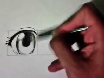 Una manera de dibujar ojos tipo anime (frente)- how to draw manga eyes