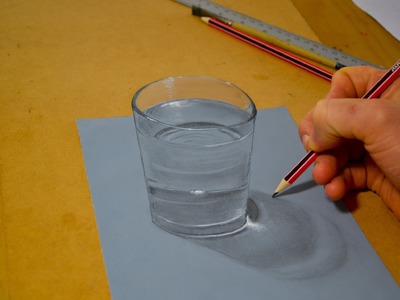 3D Illusion, Drawing a Glass of Water