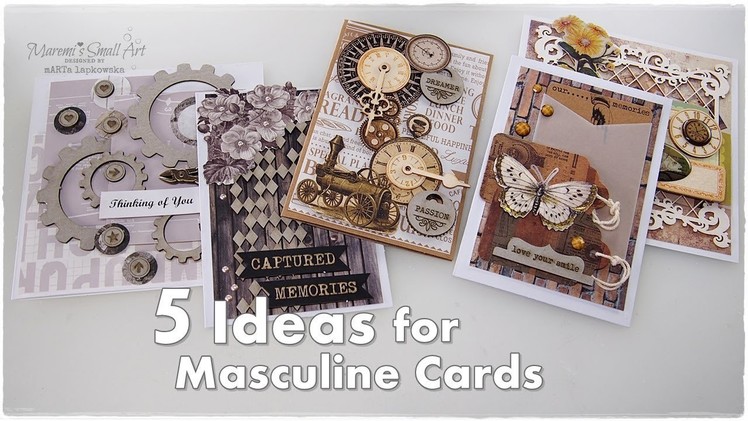 5 Masculine Cards Ideas Tutorial ♡ Maremi's Small Art ♡