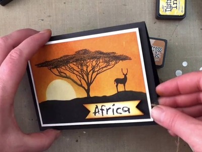 African Trees Sunset Card Making Tutorial