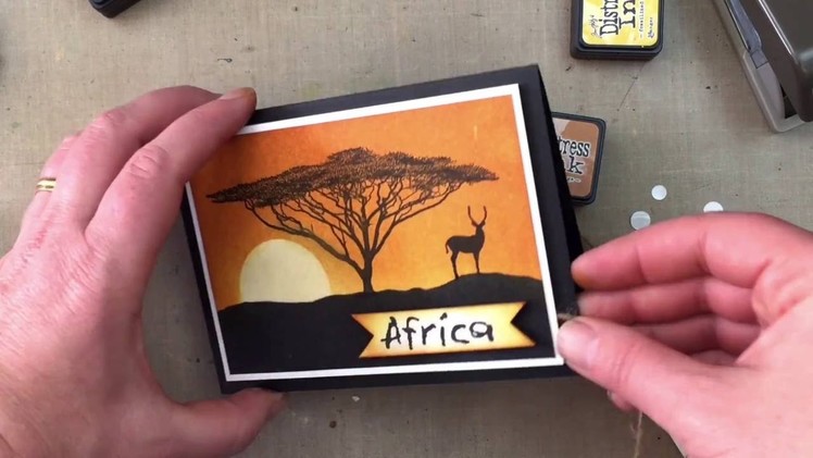 African Trees Sunset Card Making Tutorial