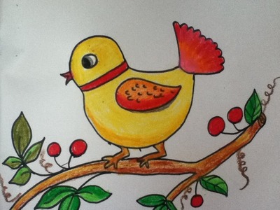 Bird drawing for kids