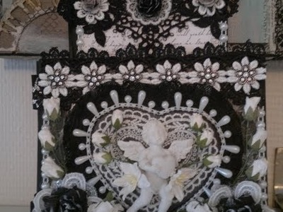 Black and white cake mini album for Annie, Wild Orchid Crafts DT project
