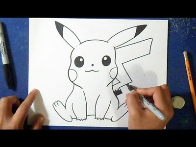 Como desenhar o Pikachu 4