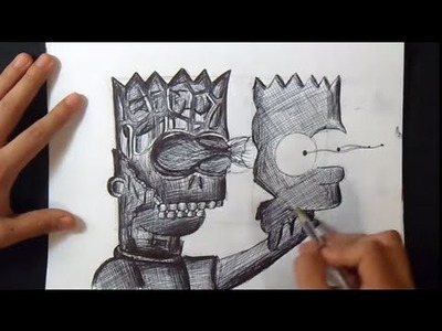 Cómo dibujar a Bart Simpson Graffiti  "Pezartwork" Modo Fácil