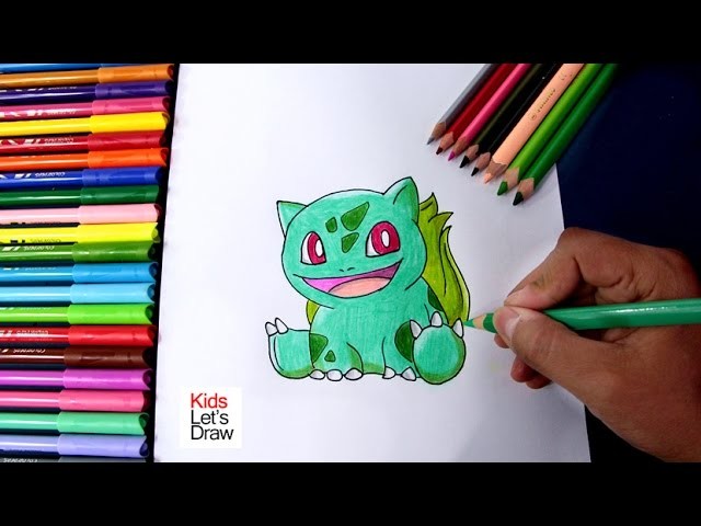 Cómo dibujar a BULBASAUR | How to draw Bulbasaur Pokemon