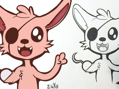 Cómo dibujar a Foxy Bebé de "Five nights at freddy's" | How to draw Cute Foxy Baby