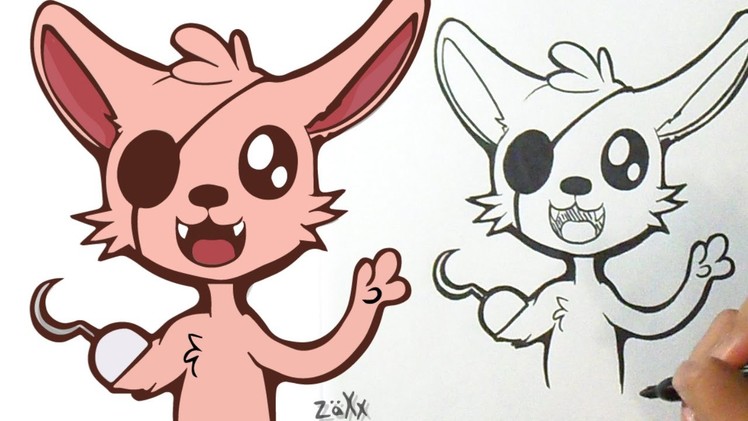 Cómo dibujar a Foxy Bebé de "Five nights at freddy's" | How to draw Cute Foxy Baby