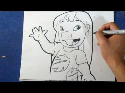 Cómo dibujar a "Lilo " - Lilo y Stitch | How to draw Lilo and Stitch