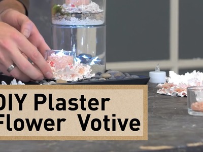 DIY Plaster Flower Votives