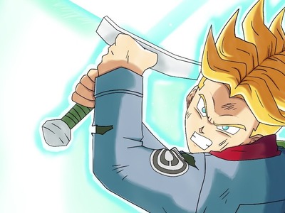 Draw to Trunks Genkidama's Sword - Dibuja a Trunks con la espada Genkidama- Dragon Ball Super cap 66