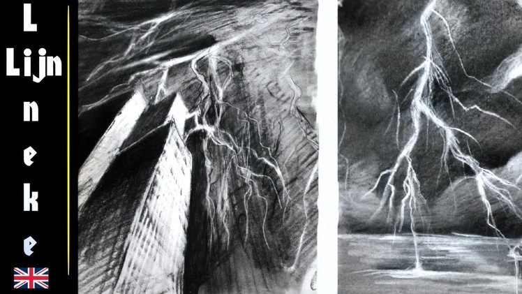 Drawing LIGHTNING - Art Tips and tricks graphite and pencil eraser