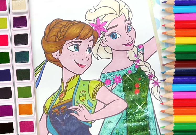 Elsa and Anna coloring book Disney Frozen coloring pages for kids