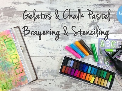 Gelatos & Chalk Pastel Brayering & Stenciling - Bible Art Journaling Challenge Week 27