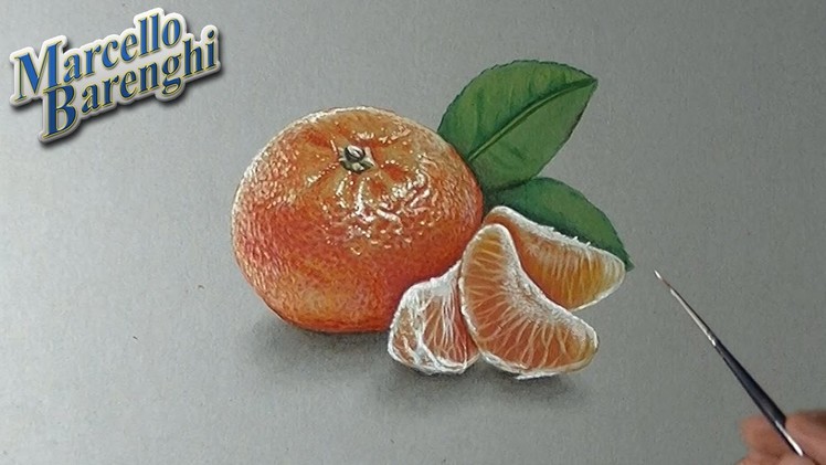 How to draw a 3D mandarin orange