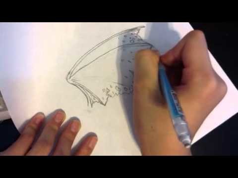 How to draw a dragon wing