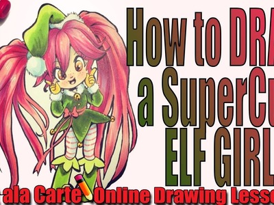 How to DRAW a Kawaii Christmas Elf