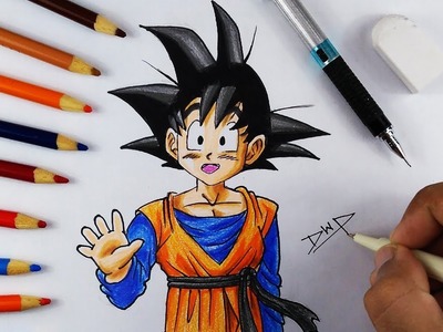 How to draw GOTEN from DRAGON BALL Z [ DBZ Character Drawing ]