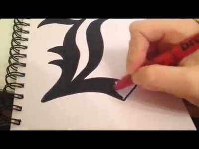 How To Draw: L's Logo.Symbol From Death Note