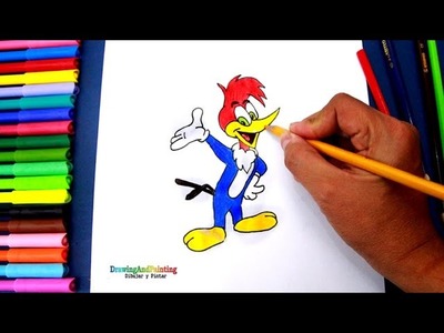 How to draw Woody Woodpecker | Cómo dibujar al Pájaro Loco (paso a paso)
