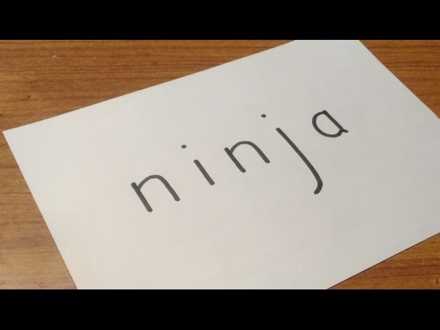 How to turn word NINJA into cartoon
