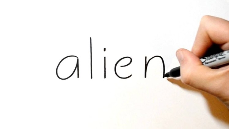 How to Turn Words Alien into a Cartoon #16