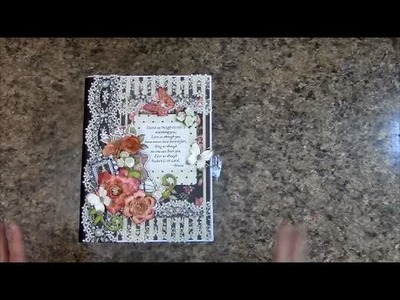 MINI ALBUM OVERVIEW FOR IDEAS USING JULIE NUTTING PAPER   DESIGNS BY SHELLIE