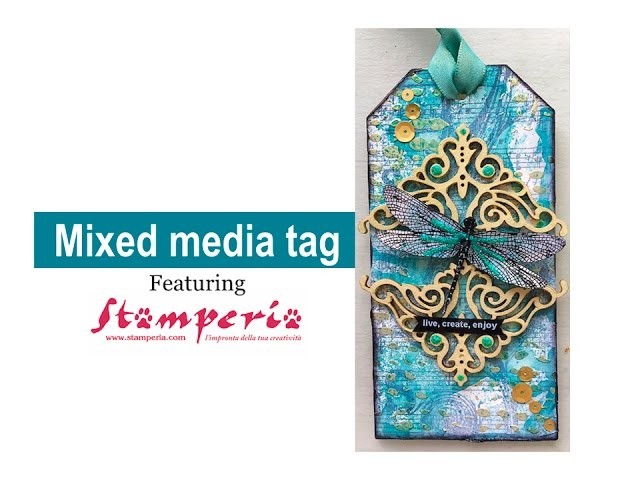 Mixed Media Tag for Stamperia