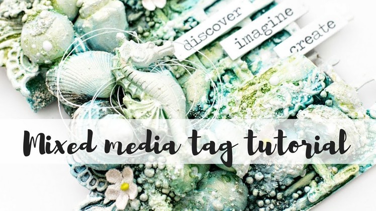 Mixed media tag tutorial - How to add texture to mixed media projects. Discover - Imagine - Create