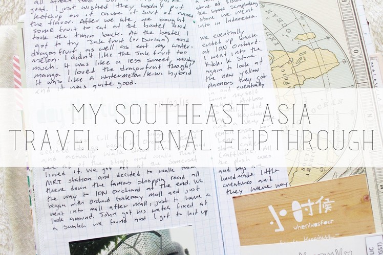 My southeast asia travel journal flip through