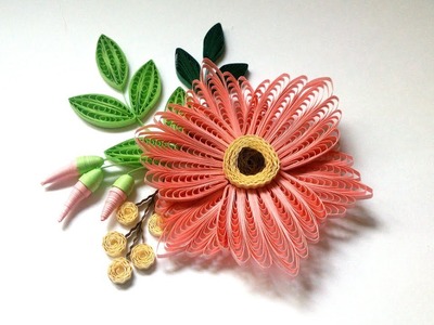 Openwork Quilling Flower with the Comb. Quick Tutorial.