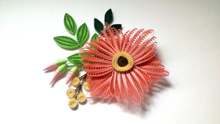 Openwork Quilling Flower with the Comb. Quick Tutorial.
