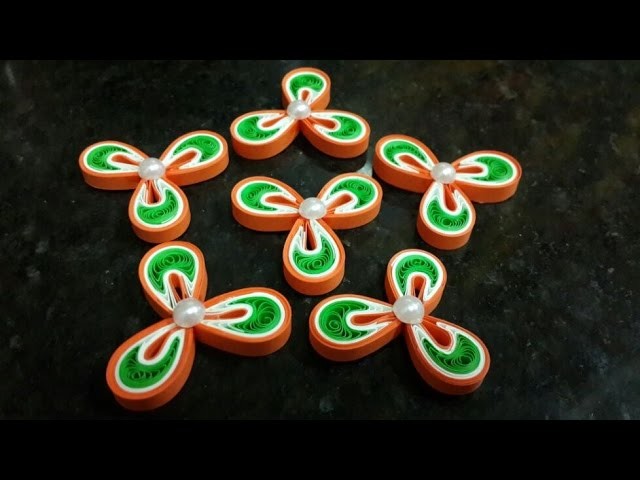 Paperquilling tricolour flower