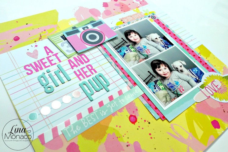 Scrapbook Layout Process #34: A Sweet Girl and her Pup