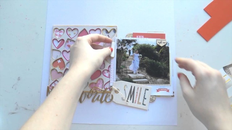 Scrapbooking Process Video ~ My Favourite Smile ~ August Hip Kit