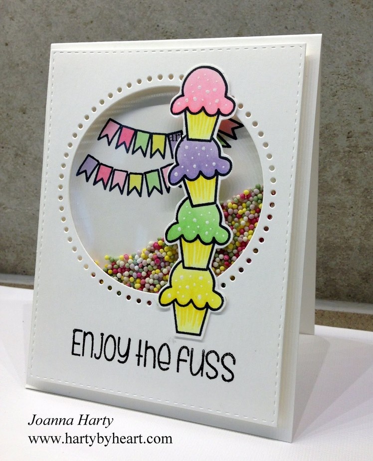 Shaker card with candy sprinkles - With the Alley Way Stamps
