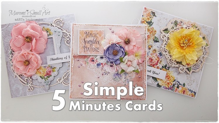 Simple 5 Minutes Cards Ideas ♡ Maremi's Small Art ♡