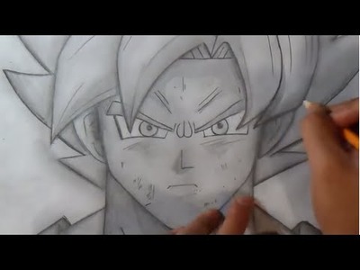 Speed Drawing: Goku (SSJ Fase Dios) ZaXx