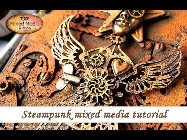 Steampunk Princess - mixed media - rust effect - tutorial