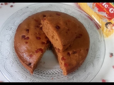 सुपर टेस्टी बिस्कुट केक  | Eggless Biscuit Cake in Cooker | Parle G Biscuit Cake without ENO