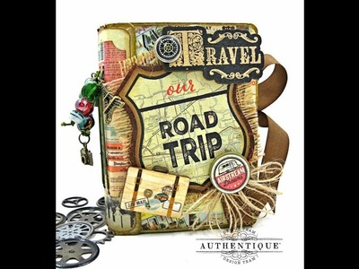 Authentique Roadtrip Passport Style Mini Album Authentique Pastime by Kathy Clement