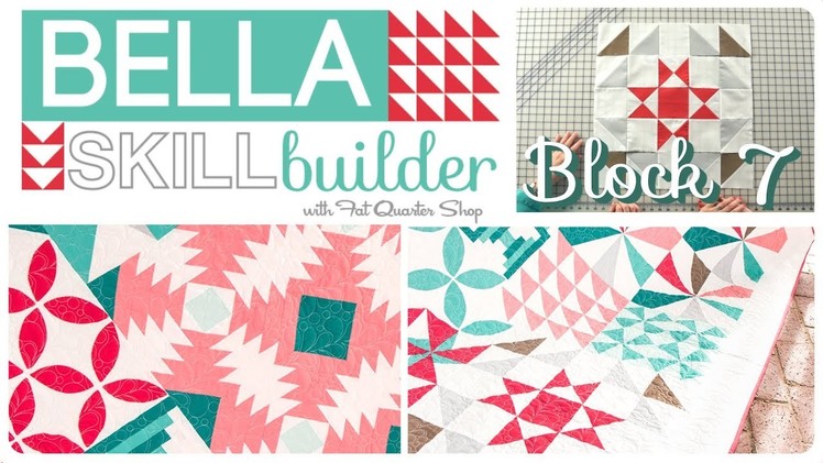 Bella Skill Builder Block 7 Half Square and Quarter Square Triangle (FREE BLOCK PATTERN)