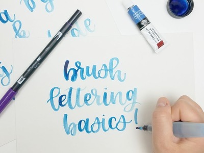 Brush Lettering For Beginners - Watercolor Tutorial (Modern Calligraphy Style)