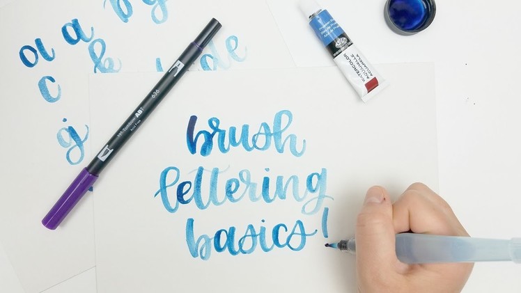 Brush Lettering For Beginners - Watercolor Tutorial (Modern Calligraphy Style)