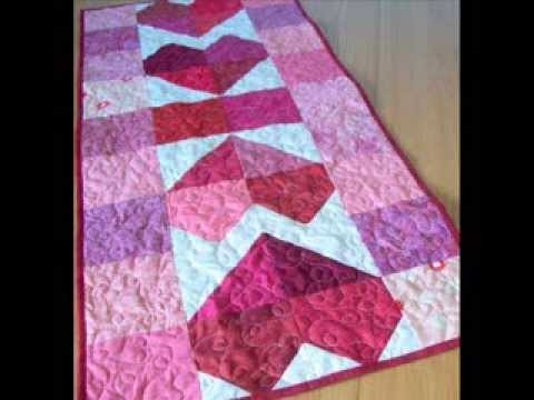 Charming Hearts Table Runner Pattern - Quilted Table Runner - Pattern Presentation