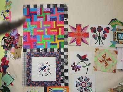 Design Wall Update: Heartbeat Sampler also known as Solstice Challenge Setting by Pat Sloan